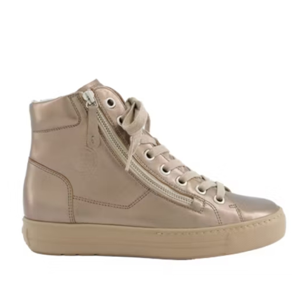 high-top Sneakers. Cachemire metallic leather US sizes